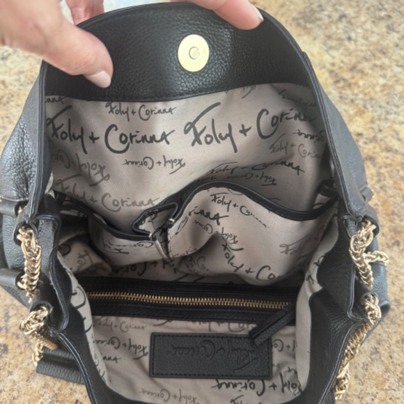 Foley & Corinna Black Leather Hobo Bag - Picture 8 of 10